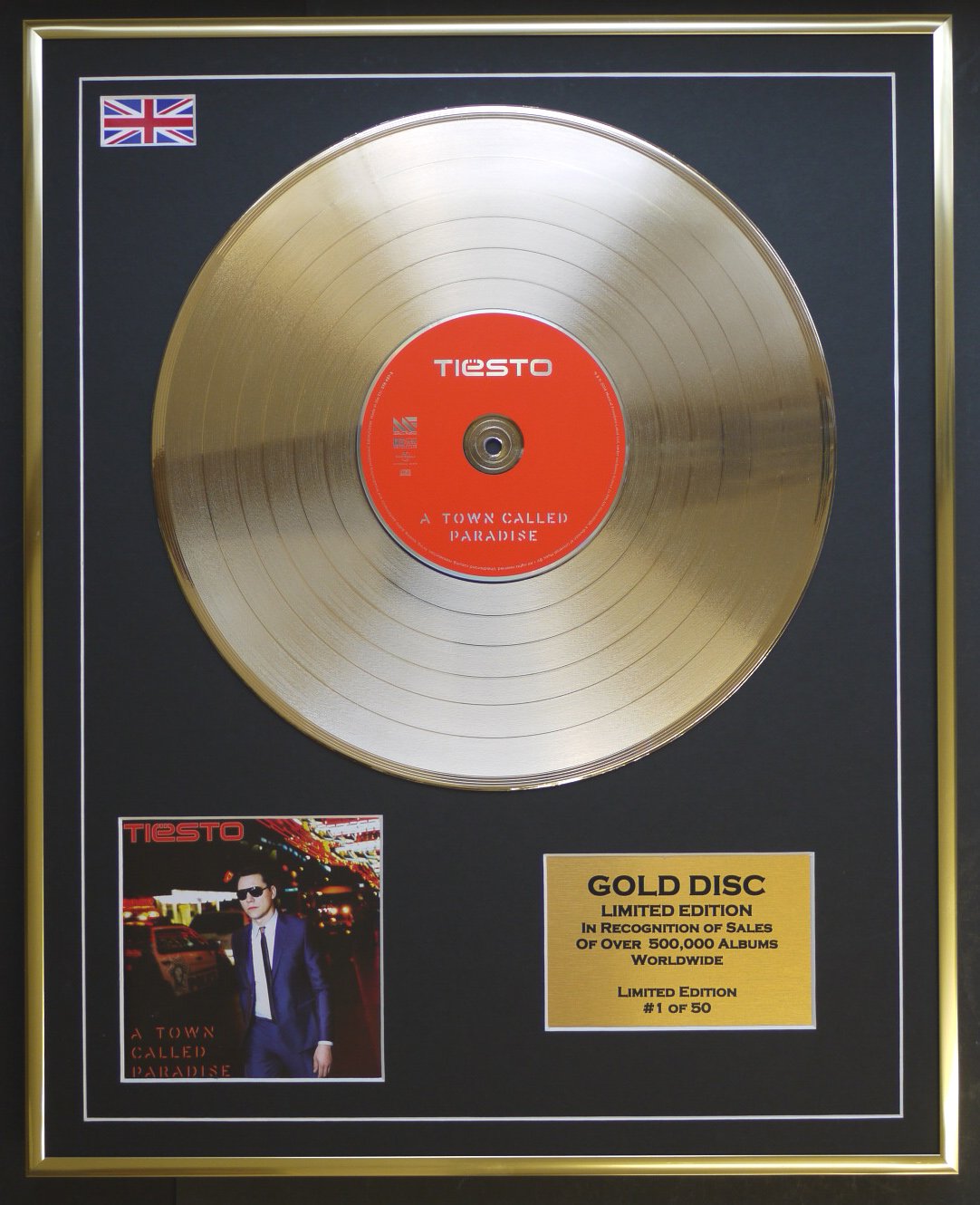Tiesto/Cd Gold Disc Record Limited Edition/A Town Called Paradise