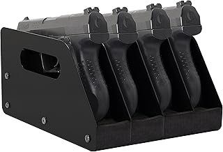 Gun Rack for Pistol, Pistol Rack Handgun Rack Gun Cabinet Storage, Pistol Organizer Accessories, Gun Holders Fit Most Pistols, Stong Steel Construction, High-Density Foam Padding - Adoreal