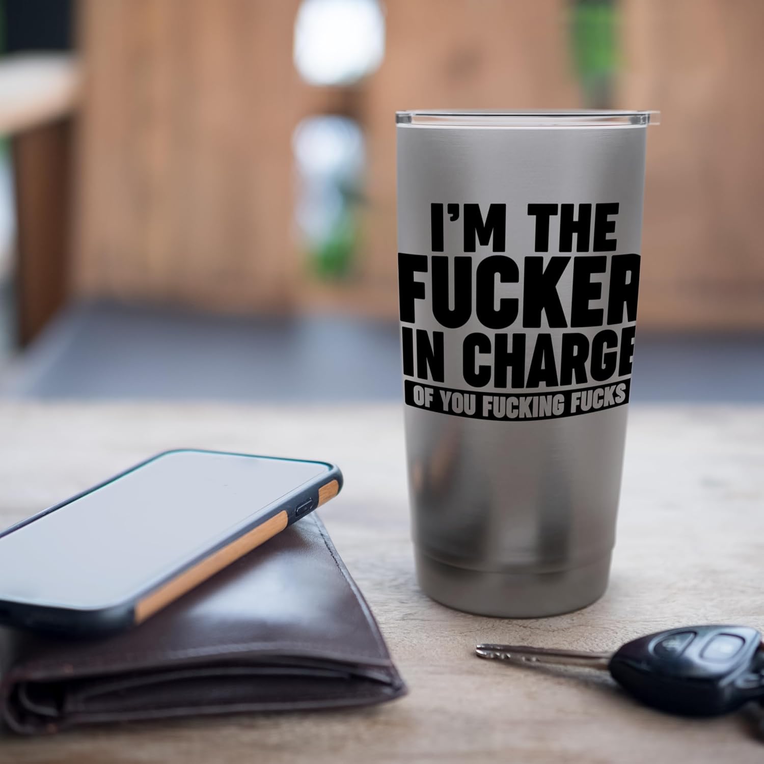 I'm the Fucker in Charge Stainless Steel Insulated Tumbler - Image 7