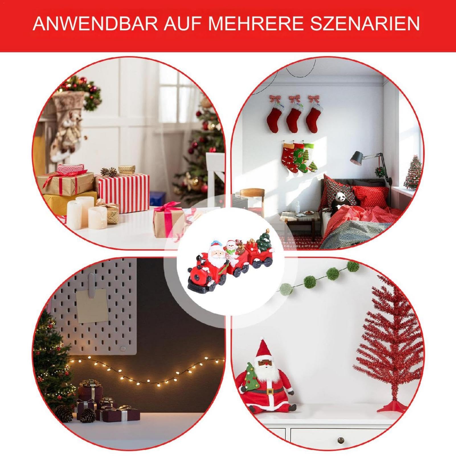 Weihnachtseisenbahn-Set,Weihnachtsspielzeugeisenbahn-Set - Niedliche Weihnachtsdekoration, Weihnachtszug-Sets, kleines Zug-Set - Weihnachtszug-Figur, Lernspielzeug, tragbares