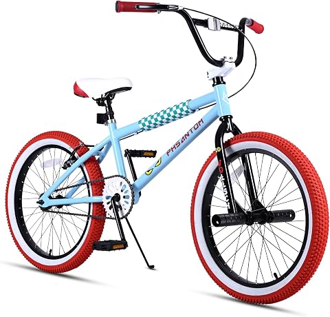 Vollsch Phantom Freestyle Race BMX Bike, 20/24 Inch Kids Bicycles for Ages 7-15,