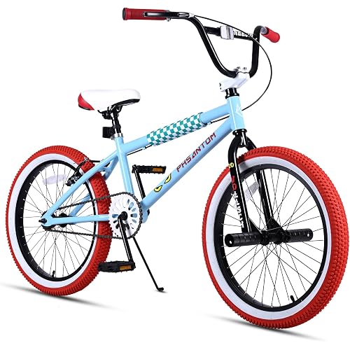 vollsch Phantom Freestyle Race BMX Bike, 20/24 Inch Kids Bicycles for 7-15 Years Old Boys Girls Teens, Beginner to Advanced Riders, High-Carbon Steel Frame with 2 Pegs, Multiple Colors