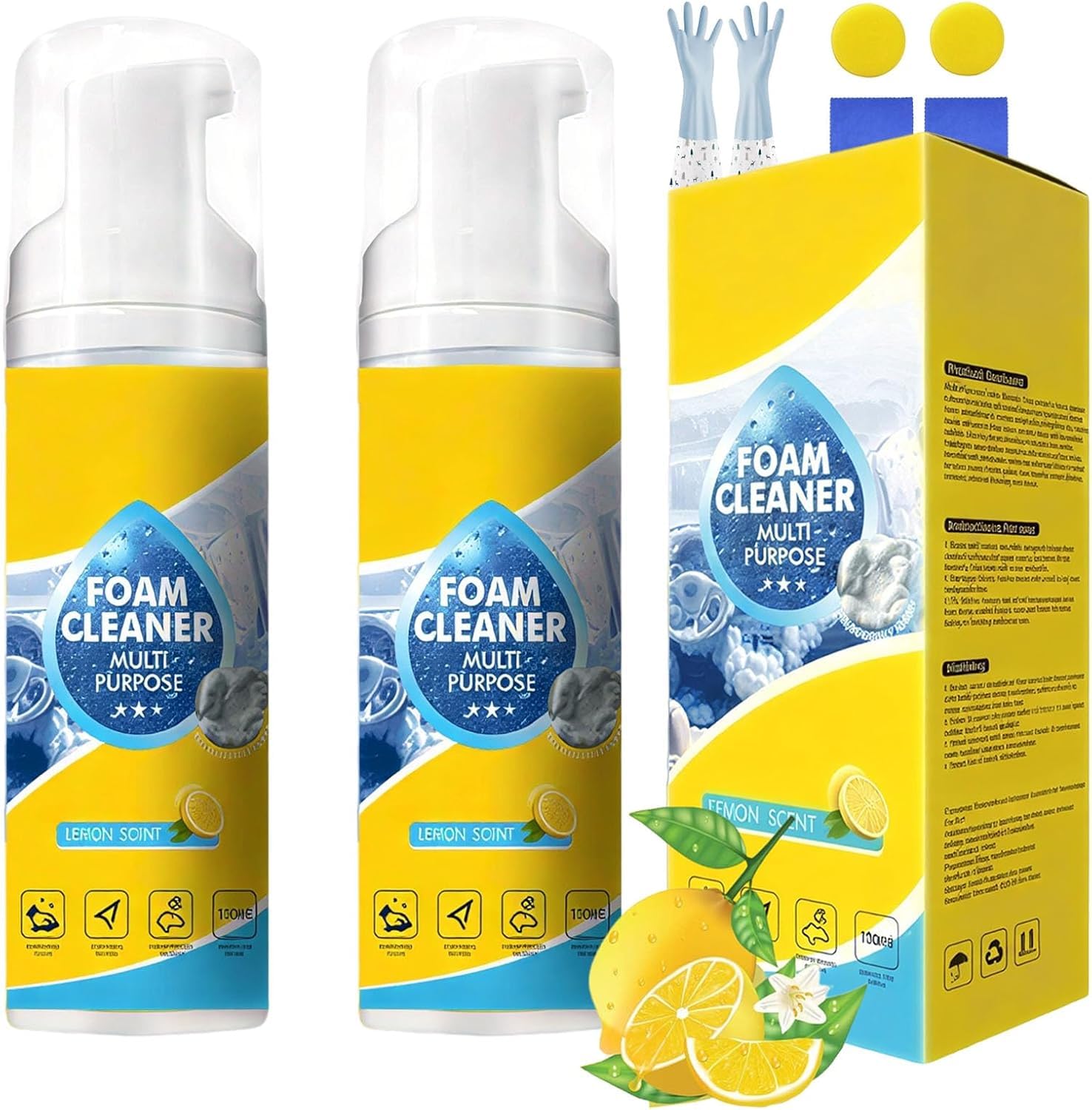Car Interior Foam Cleaner Spray | Multipurpose Rinse-Free Cleaning Foam for Dashboard, Seats, Leather, Plastic & Household Surfaces | Deep Cleaning Formula-image-27