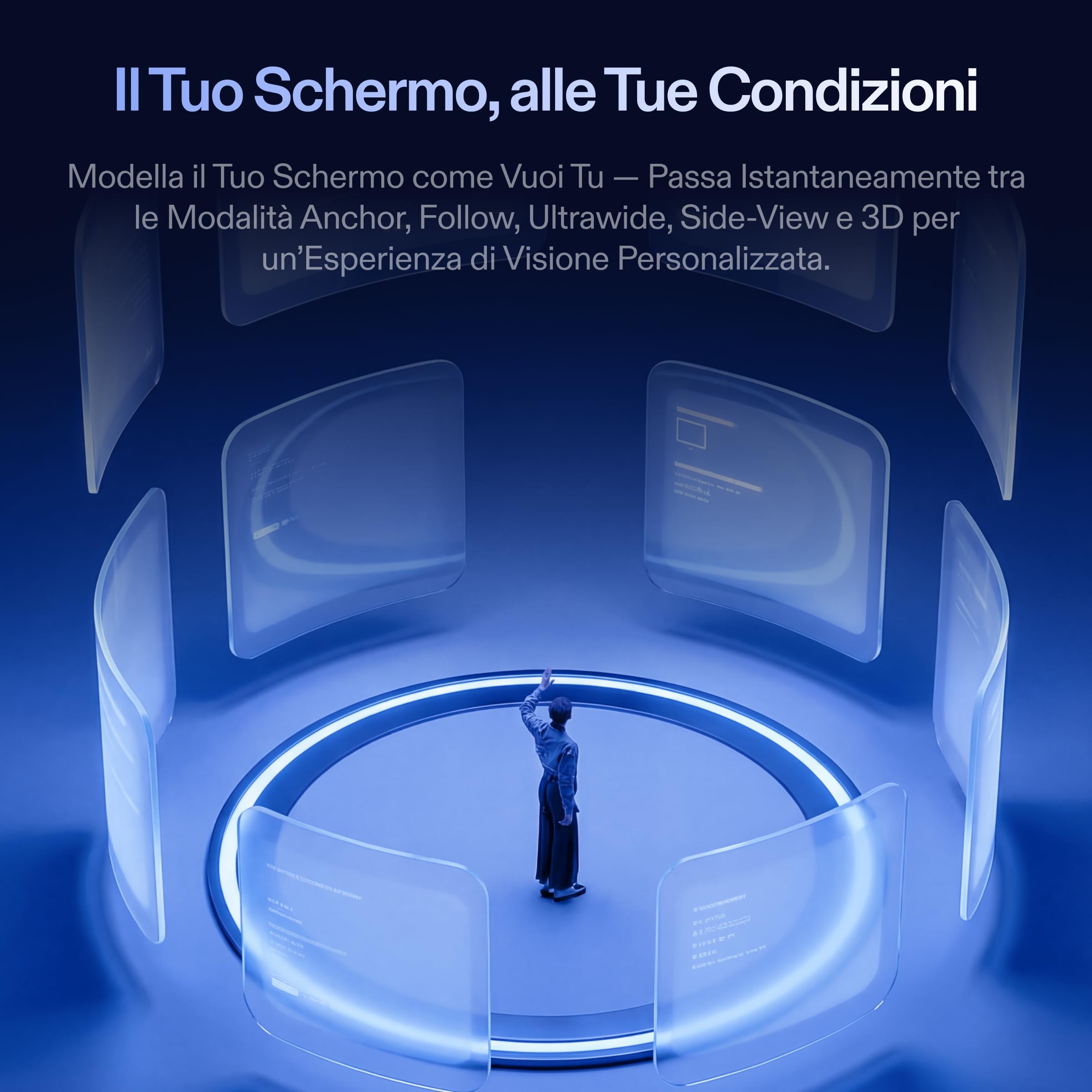 XREAL 1S Occhiali AR, Schermo Virtuale da 500", Occhiali Intelligenti con FOV 52°, 3DoF Nativo, REAL 3D, Chip X1, Compatibili con Tutti i Dispositivi USB-C DP iPhone 17/16/15 Cobalt