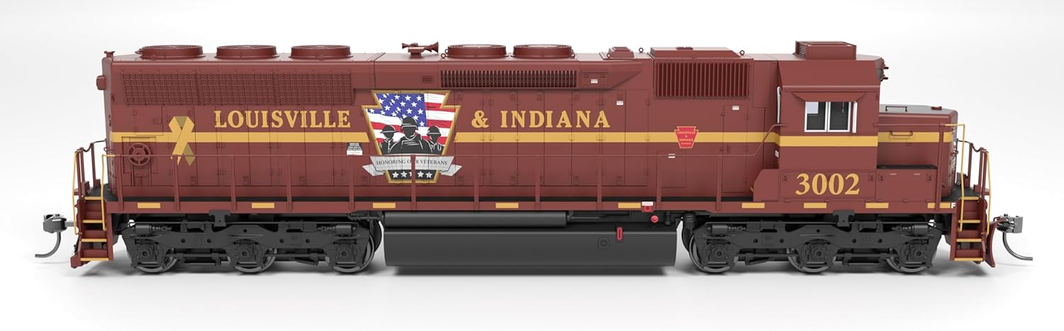 Broadway Limited 9810 EMD SD45, Louisville & Indiana 3002, "Honoring Our Veterans, Paragon4 Sound/DC/DCC, HO Scale