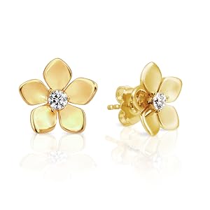 Princess Collection - Beauty in Full Bloom - 12 7 mm 0 41 Carat Pair Cubic Zirconia 22K