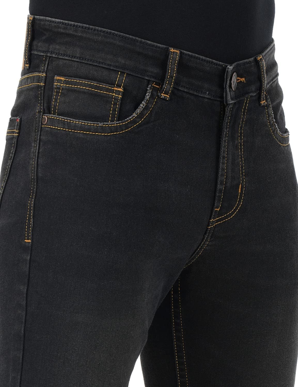 Men's Regular Jeans (INKSS23MJN-009_Black Whack_28)