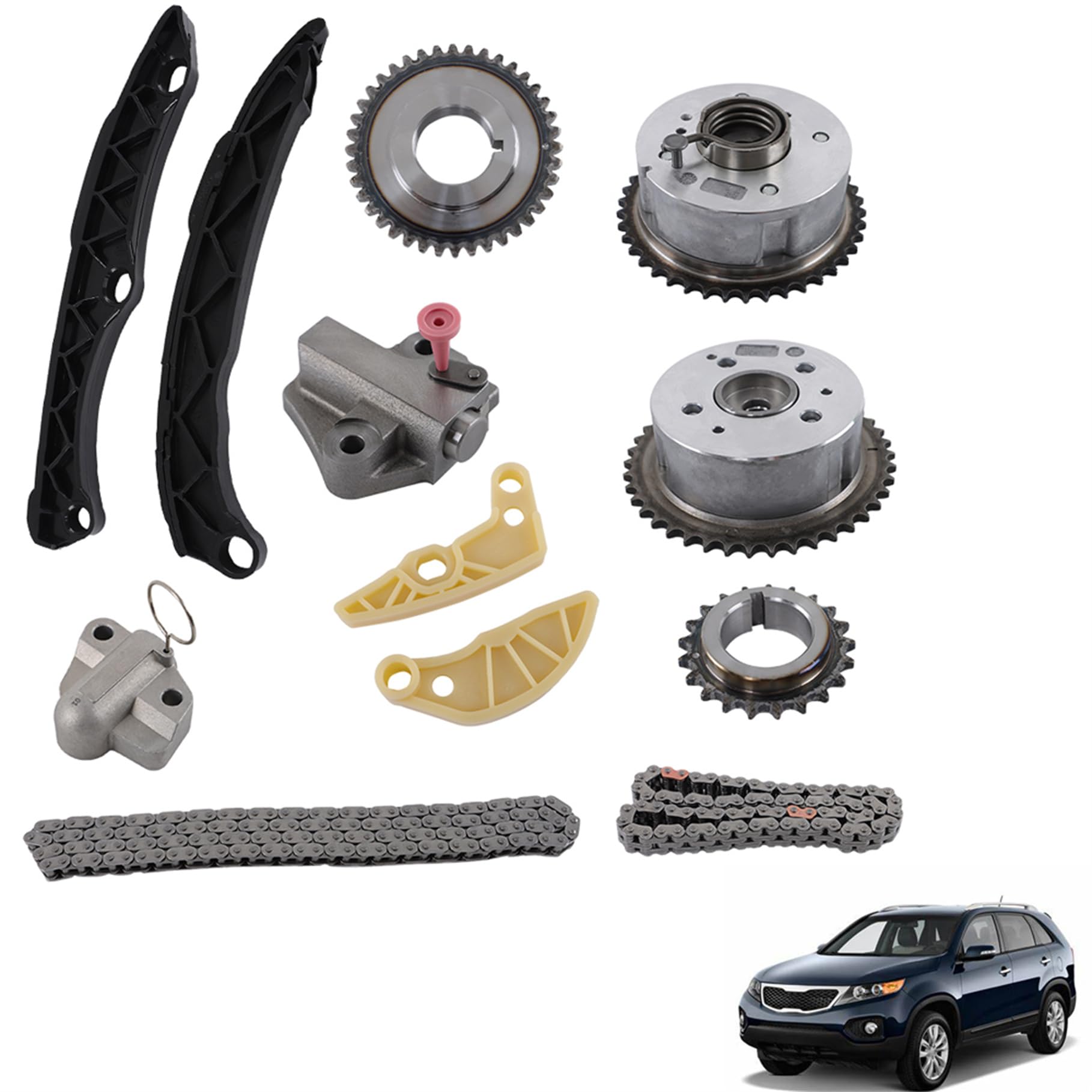 Kit de cadena de distribución y reemplazo de engranaje VVT para Optima/Sorento 24322-2G350 2006-2018
