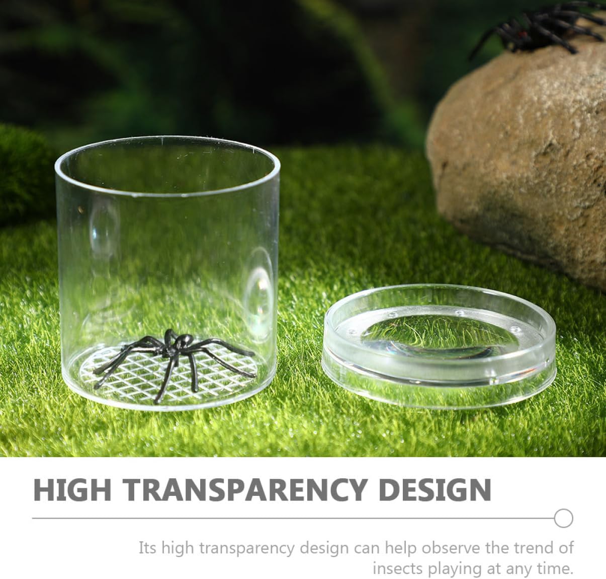 Toyvian 9Pcs Portable Insect Observation Jars Multi Function Magnifying Critter Containers Household Critter Keeper for Nature Exploration and Learning