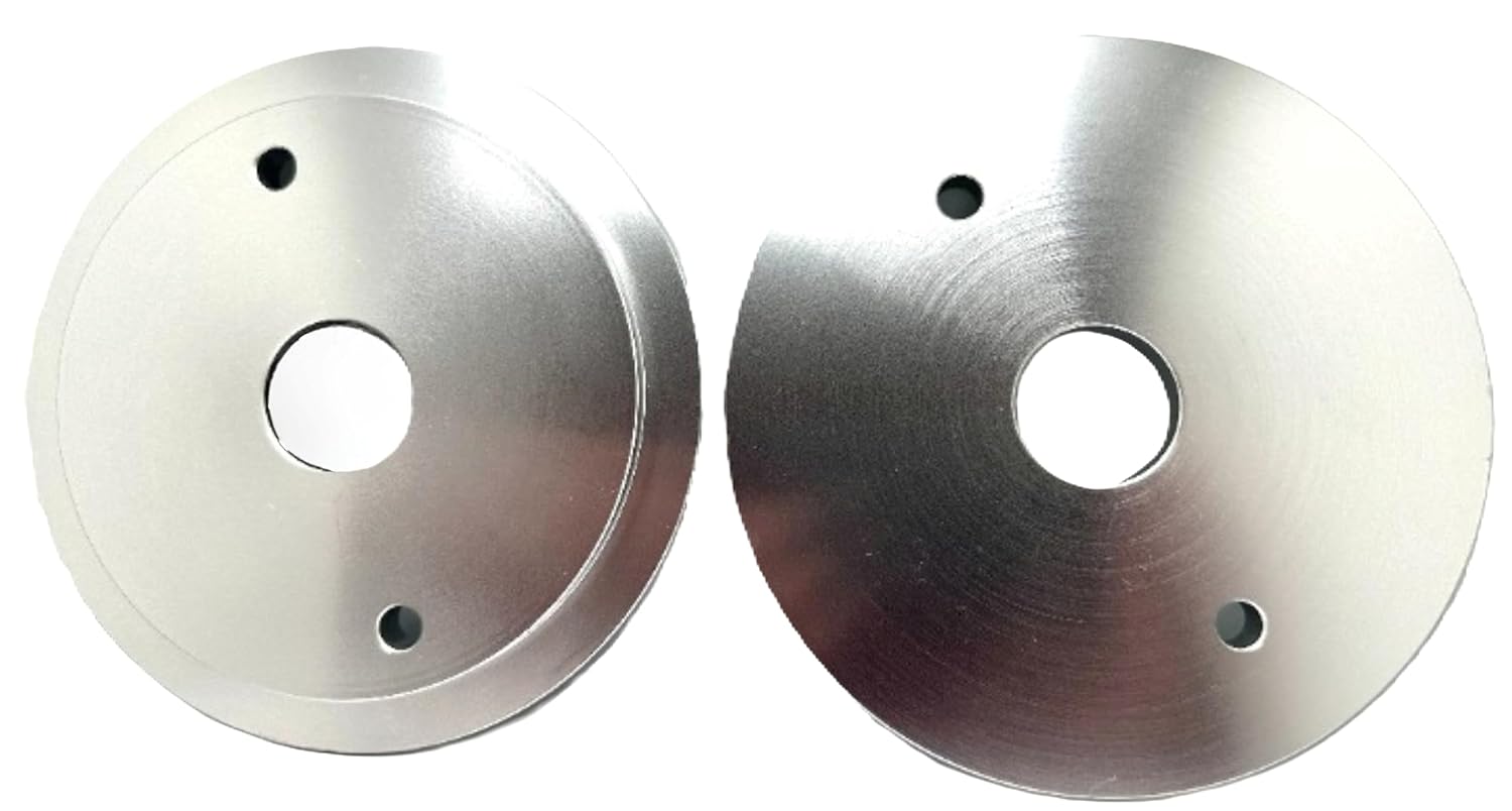 PG-356 5” x 1-1/4” Convolute Deburring Wheel Aluminum Reducer Flanges for Wheels with 5” Hole, Reduce Arbor to fit 1-1/4”, Compatible for use with Pro-Graad & 3M Scotch Brite Wheels, 1 Pair