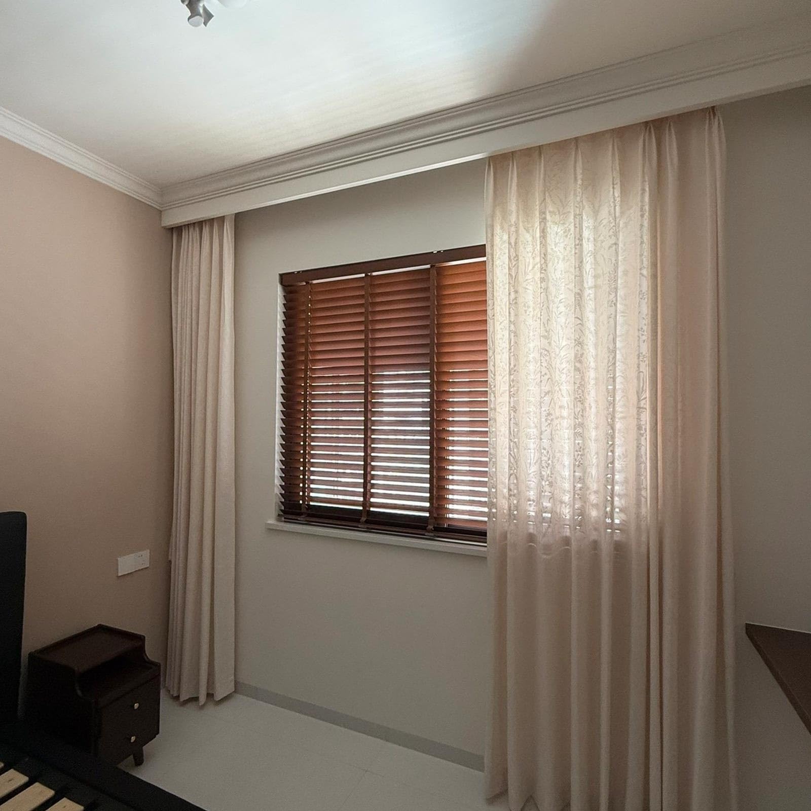 Tende Veneziana in Legno Lamelle 50 mm Persiane Veneziana Orizzontali per Interni Tapparelle Oscuranti Privacy per Finestre