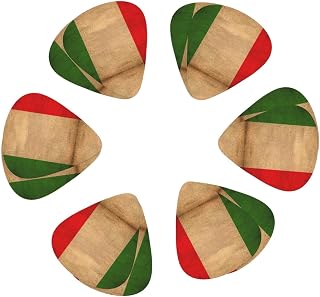 Vintage Italian Flag Guitar Picks Variety Pack Thin Medium Heavy Gauges for Acoustic Guitar Electric Guitar Bass(0.46 0.71 0.96 mm) 120 PCS