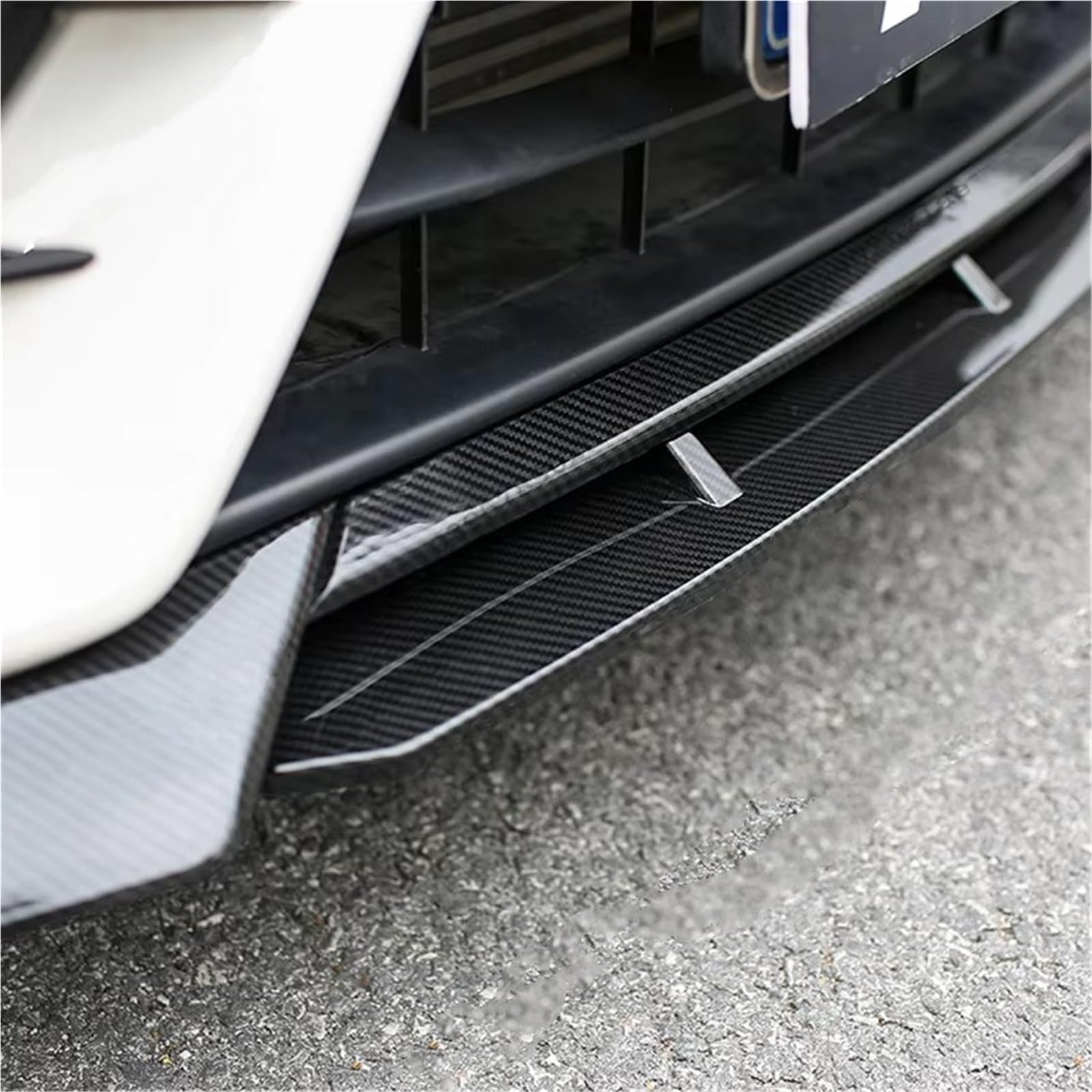 Parachoques Delantero Coche Spoiler 4 Piezas Difusor Parachoques Delantero Alerón Barbilla para Cupra Leon VZ para TSI Sportstourer VZ 2024 2025 Kit Carrocería Kit lip