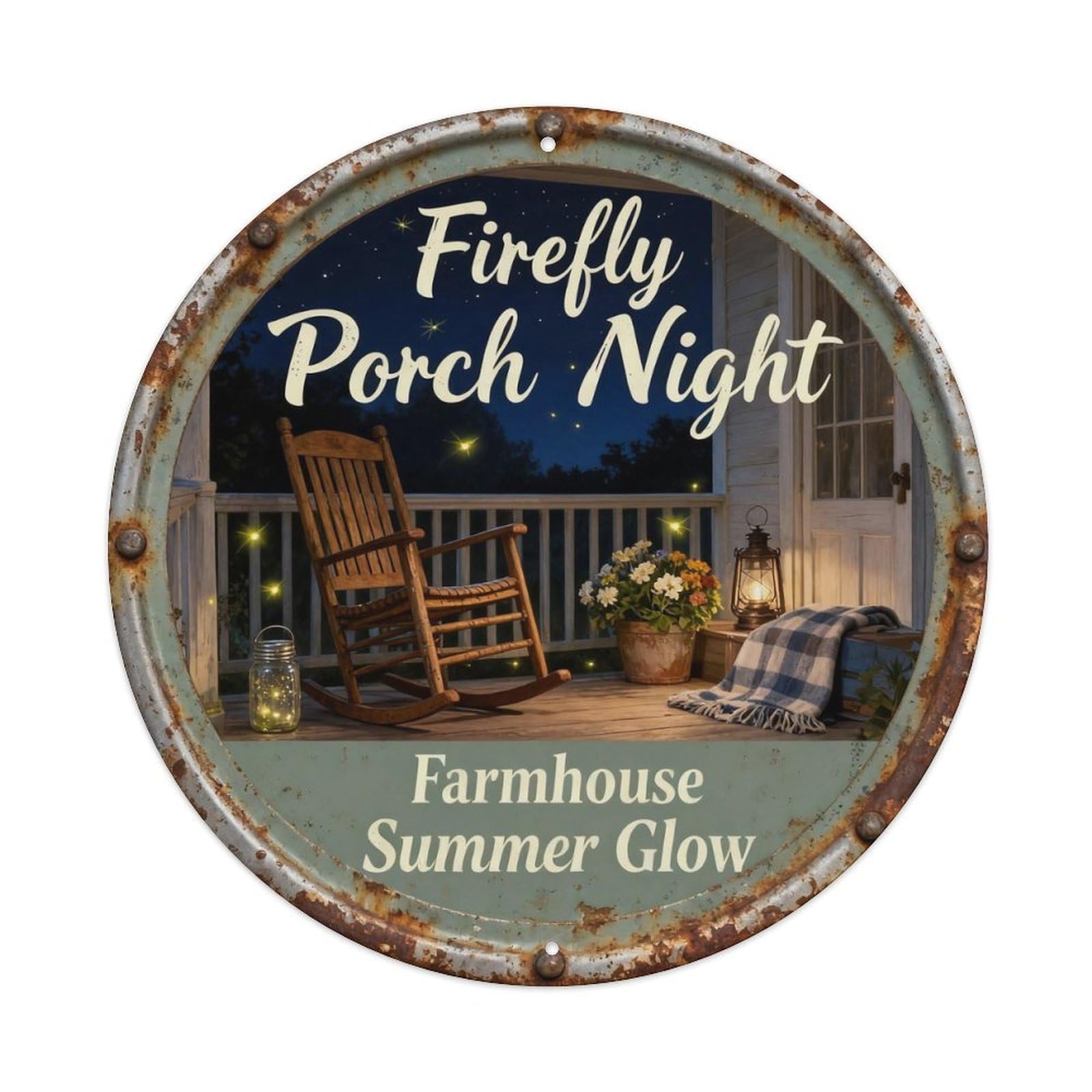 Firefly Porch Night Metal Tin Sign Plaque