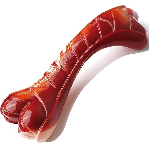 Dog Toys for Aggressive Chewers, Indestructible Durable Dog Chew Toys, Non-Toxic Food Grade Nylon Dog Bone Toy Reduces Boredom, Tested by Labrador, Golden Retriever, More Small Medium and Large Breed