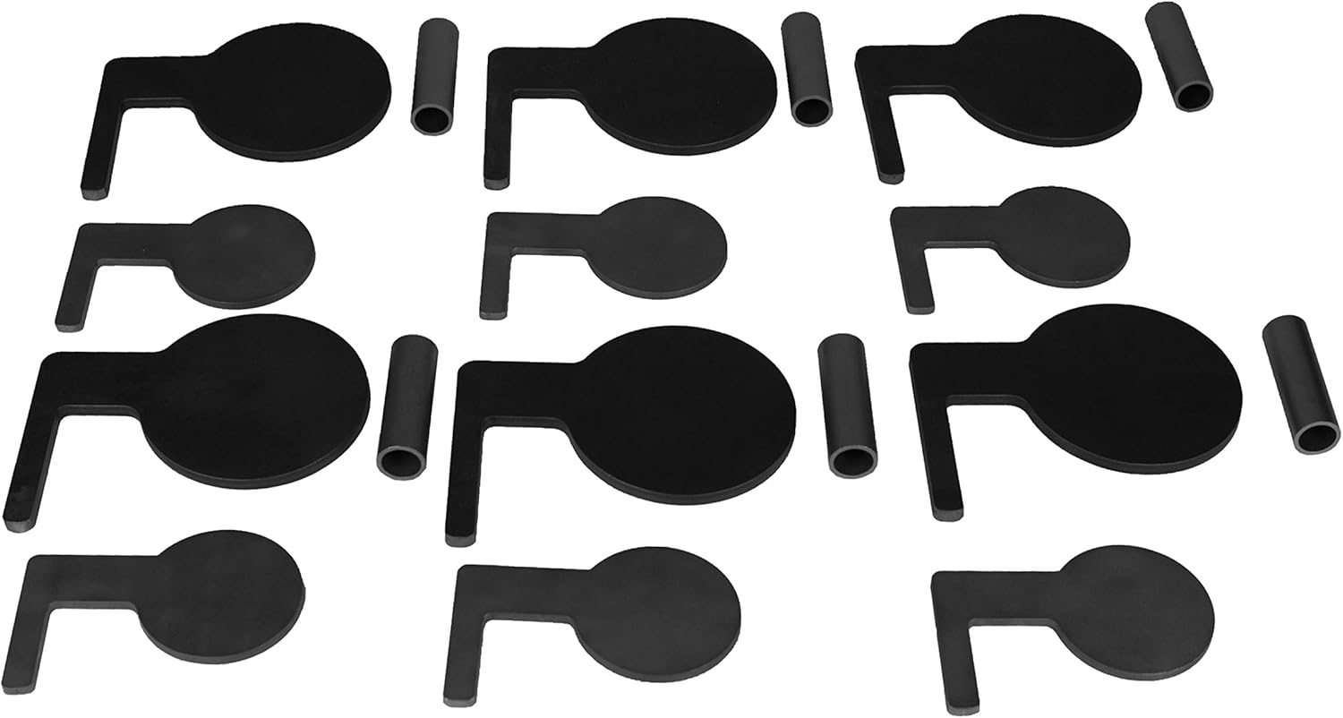 Best Cyber Deals 🔥 6-6 3/8 AR500 Dueling Tree Paddles & 6-4 1/4 AR500 Paddles with DOM Tubing Set AR500 DIY Dueling Tree Targets