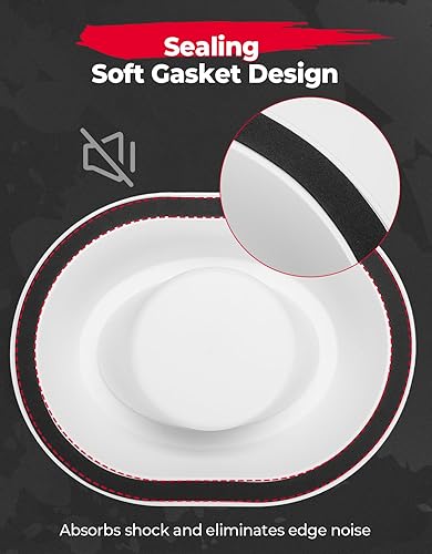 Miniatura 4 de KEMIMOTO Pares de altavoces de 6 x 9, cajas de altavoces universales compatibles con UTV, RV, automóvil, barco, maletero, remolque (blanco, 2