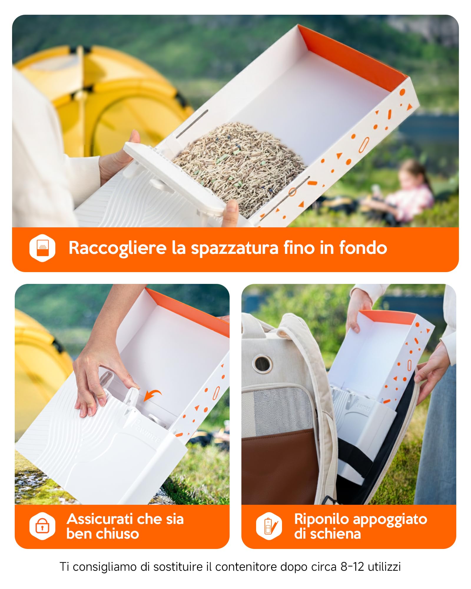 Zaino per Gatti con Portalettiera, Pawmee x Sensej, Portatile e Salvaspazio, Zaino Espandibile con Rete Traspirante, per Gatti Fino a 8kg, Ideale per Viaggi, Escursioni, Black Green