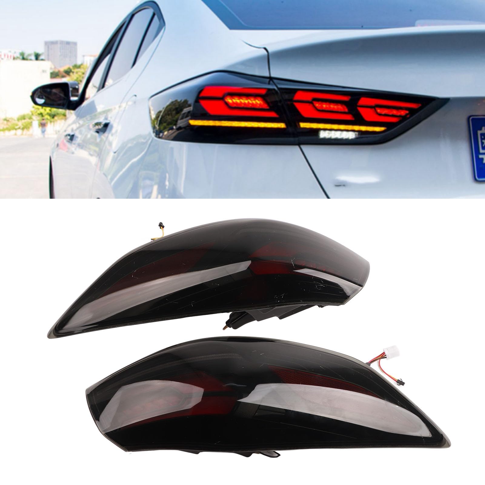 Tbest Zespół Tylnych świateł LED Dynamic Elantra 2016-2018