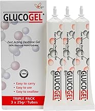 GlucoGel Fast Acting Glucose Energy Gel - Hypostop Gel for Running, Hiking, Cycling, Marathon Liquid Dextrose - Original Unflavoured, 10g per Tube (Pack of 3)