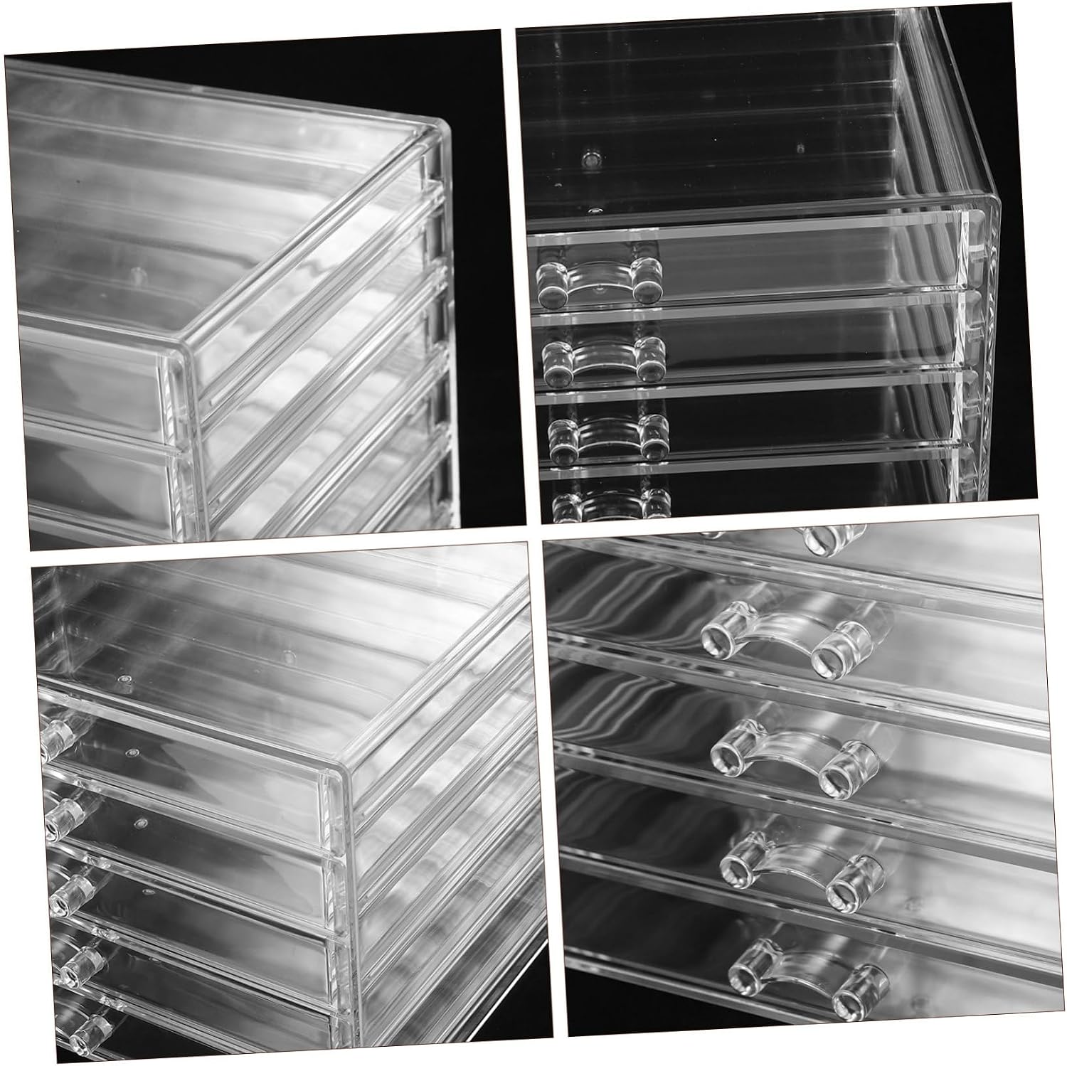 PRETYZOOM Acrylic Jewelry Organizer with Desktop Storage for Makeup Lipsticks and Accessories Stylish and for Home Vanity Use