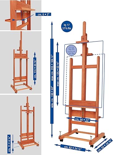 Miniatura 3 de Mabef Caballete de exhibición de estudio de doble cara DSP, natural