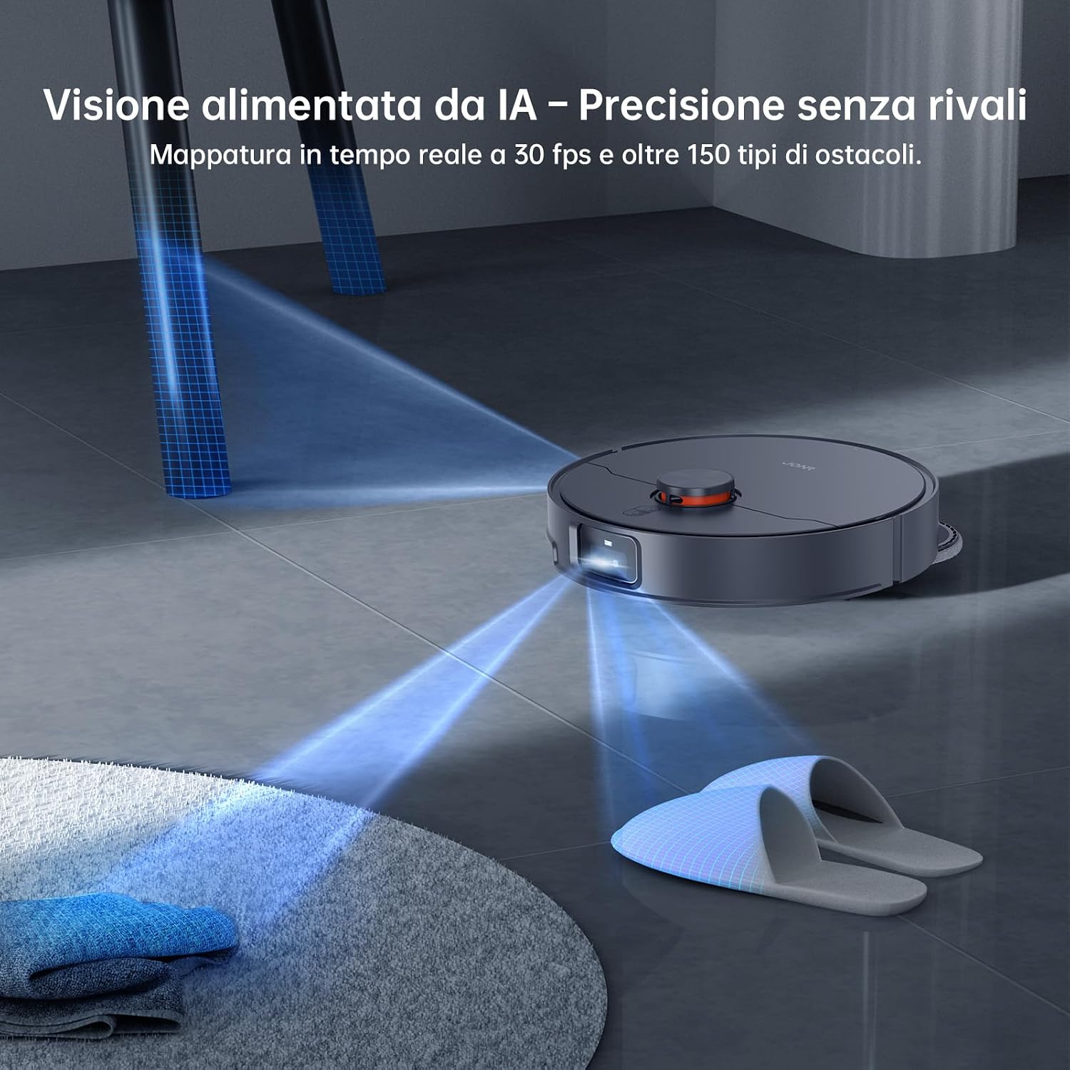 JONR X1 Max Robot Vacuum using AI obstacle avoidance