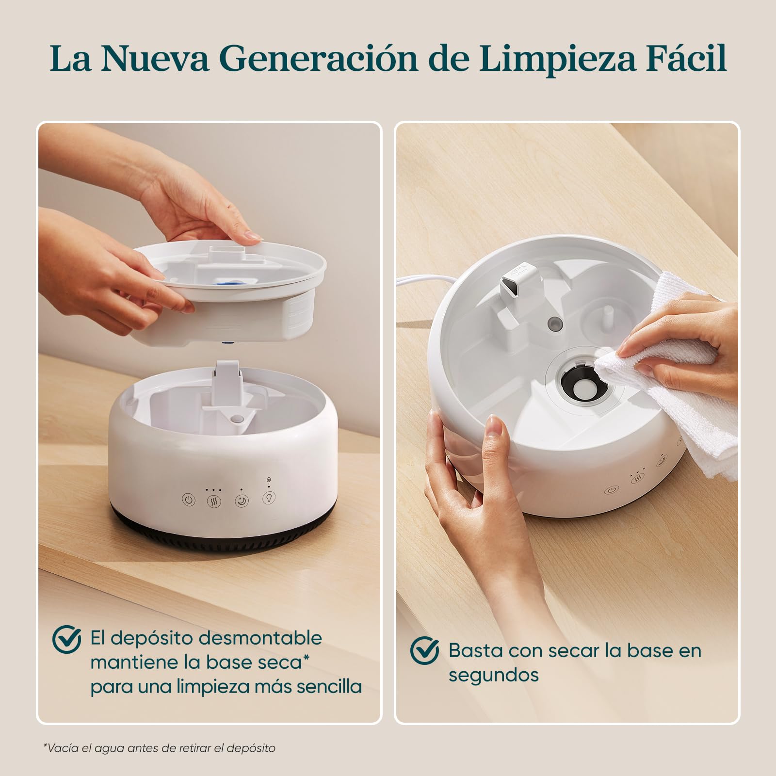 Levoit Humidificador 4,2L hasta 42H, Blanco, NeoClassic 450 | Humidificador Bebés Llenado Superior, 21 dB, Luz Nocturna y Aromaterapia, Depósito Desmontable