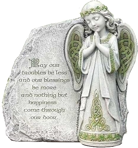 Joseph's Studio de Roman Inc., piedra de jardín de ángel irlandés, colección de jardín, estatua religiosa, santa familia, memorial, ángel, santo