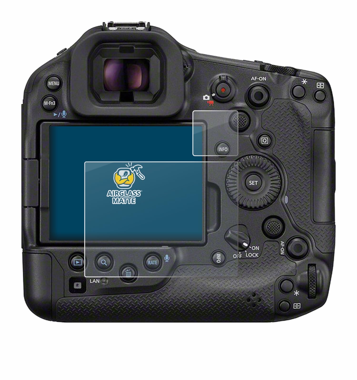2 Vetri Temperati 9H Per Canon EOS R1, Protezione Schermo E Superiore, Ultrasottile