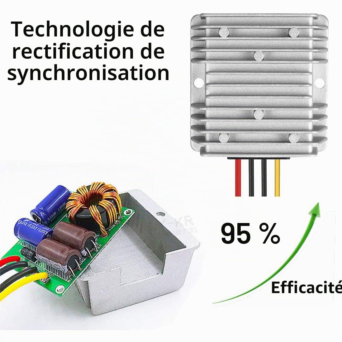 Greluma 1 Pc DC 24V à 12V convertisseur abaisseur régulateur 20A 240W Adaptateur Secteur réducteur pour Voiture électronique Camion véhicule Bateau système Solaire (entrées DC 15-40V)
