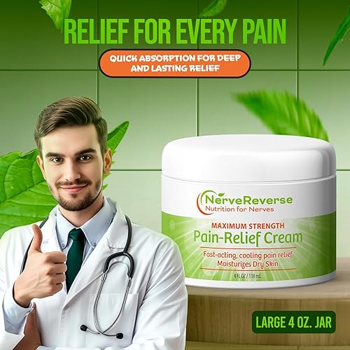 Miniatura 7 de NerveReverse - Crema para aliviar el dolor de neuropatía para pies, manos, piernas y dedos de los pies. Tarro grande de 4 onzas. Crema de acción