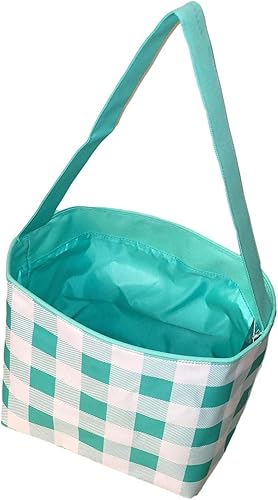 Miniatura 3 de Check Fabric Bucket Basket Bolsa de mano - Juguetes para niños - Pascua - Bebé - Puede ser personalizado