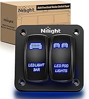 Vista 10 de Nilight 90104B - Barra de luz LED trasera láser de aluminio de 2 velocidades con interruptor basculante a palanca precableado de encendido y apagado