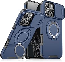 BORYA Cover per Realme 16 Pro 5G, Antiurto PC + TPU Bumper Silicone Custodia, Grado Militare Antigraffio Caso con 360° Squillo Supporto e Copertina Telecamera, Blu