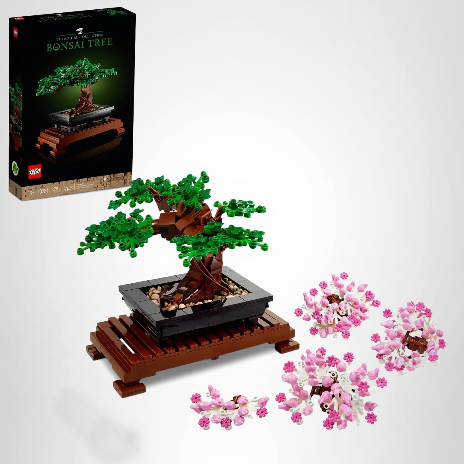 LEGO Botanicals Bonsai Tree Building Set - Artificial Bonsai Tree Plants for Home Decor, Adults Ages 18+ - Faux, Fake Plants for Table, Desk, Office - Birthday Gift for Men & Women - 10281