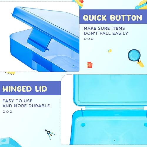 Miniatura 3 de Honoson 60 piezas de estuche de plástico duro a granel de 8 x 5 x 2 pulgadas, caja de lápices transparente, caja de almacenamiento de lápices