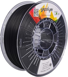 YXPOLYER Carbon Fiber ABS Filament, ABS 3D Printer Filament 1.75mm,3D Printing Engineering Filament Lightweight High Toughness, 1kg Spool (2.2 lbs), Black