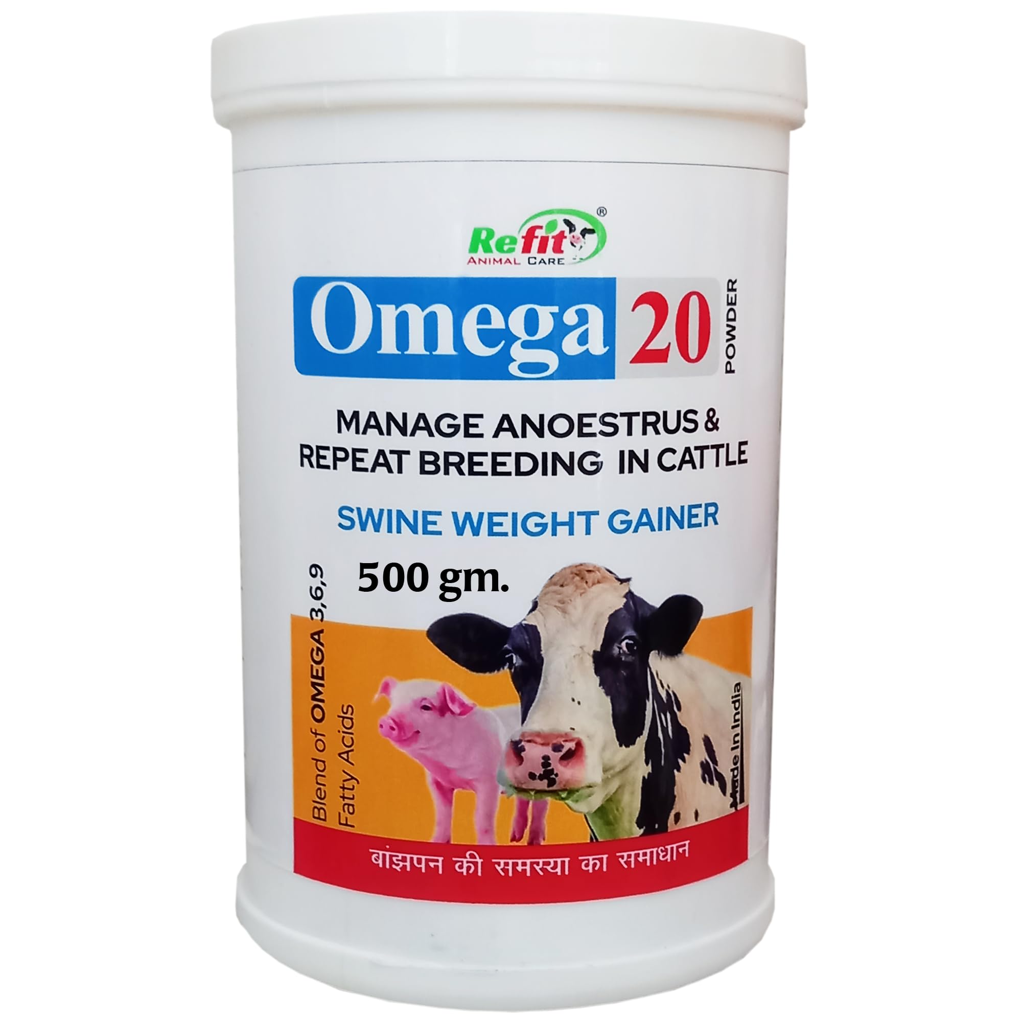REFIT ANIMAL CARE Swine Weight Gainer and Repeat Breeding Treatment in Cattle, 500 GMS, OMEGA-20 (B0C1KF7SPV) Amazon Price History, Amazon Price Tracker