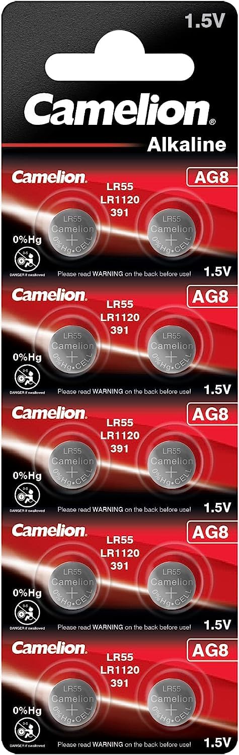 – Camelion 12051008 AG 8 LR55 Battery - Multicolour (Pack of 10)