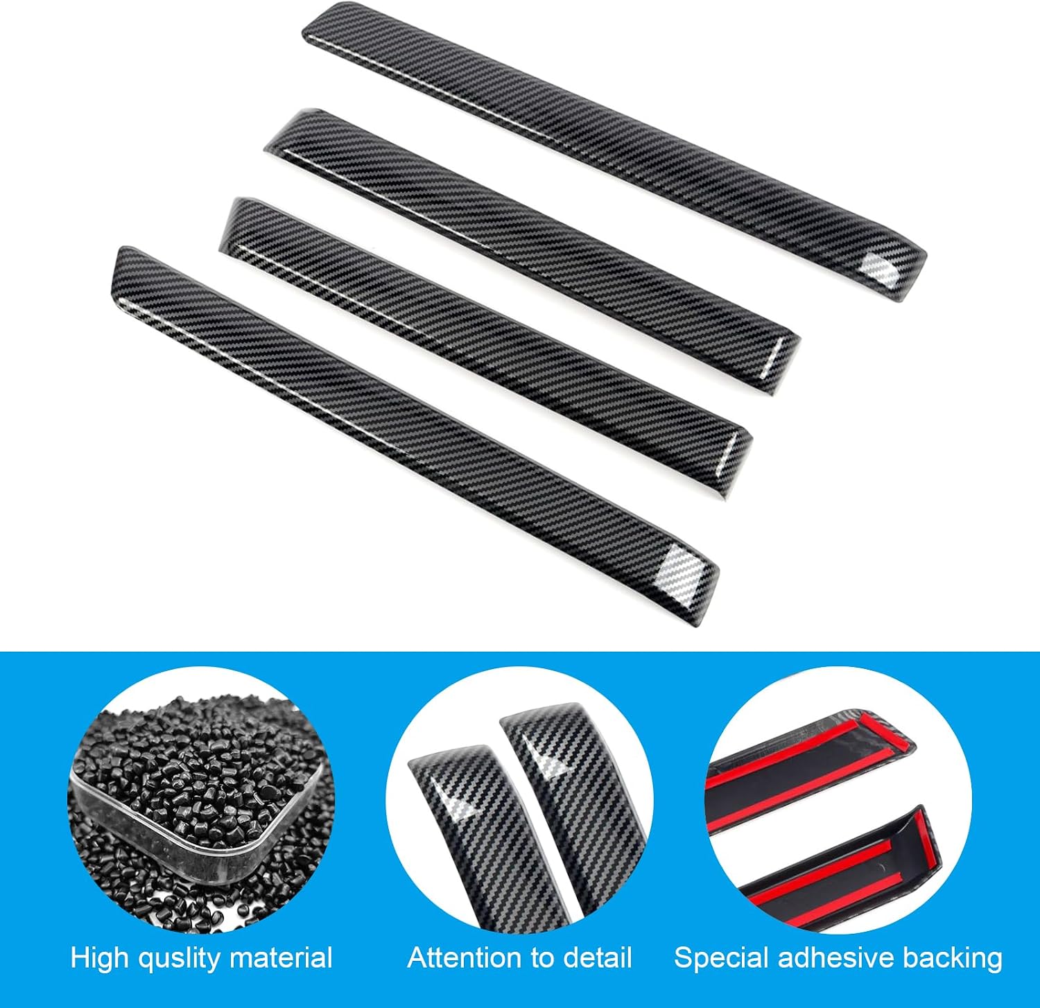 Door Armrest Panel Cover Trim Compatible with Toyota Tacoma 2024+ ABS Front Rear Interior Door Panel Trim Strip, Interior Armrests Down Panel Trim, Door Pull Handles Cover