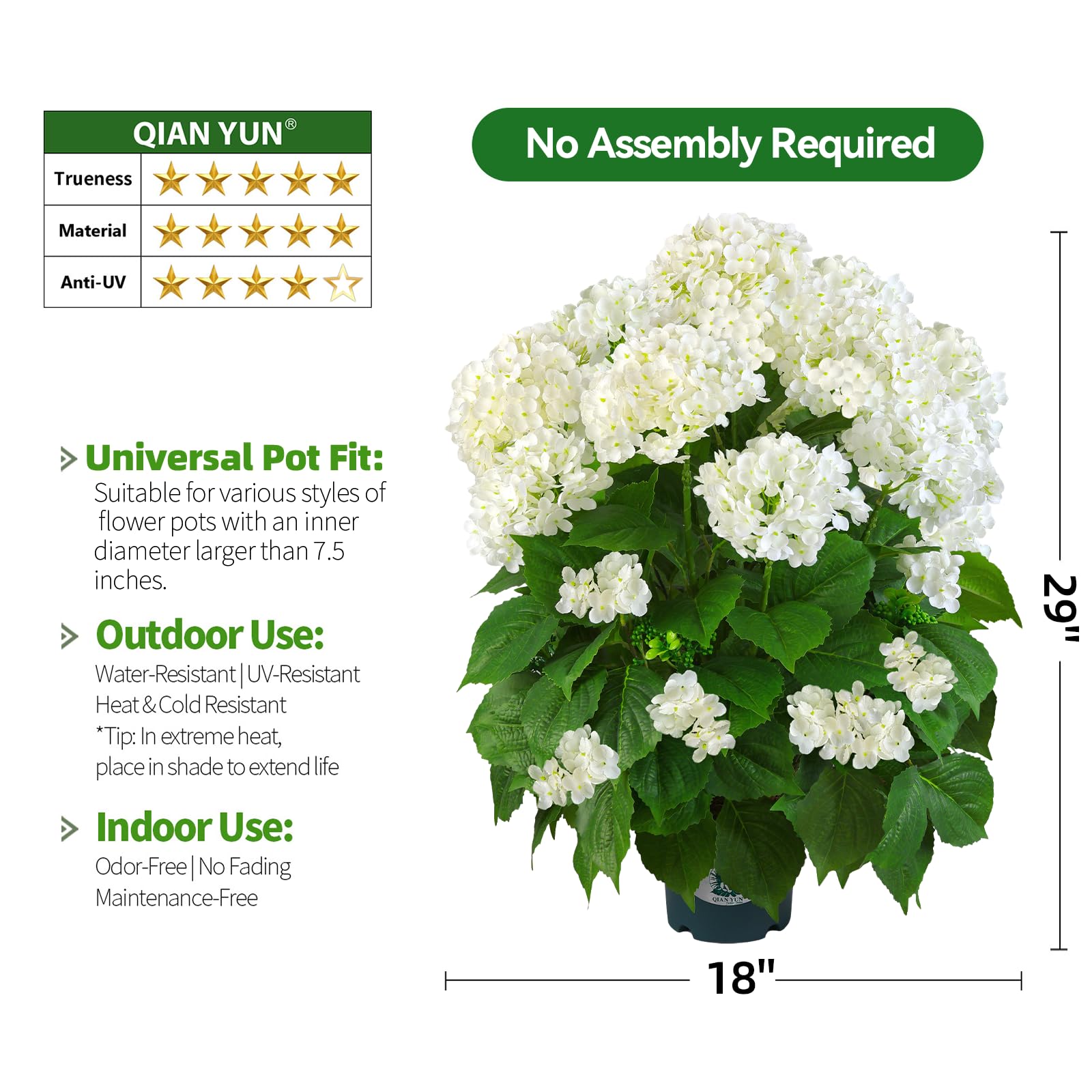 Amazon.com: QIANYUN Artificial Hydrangea Tree 29