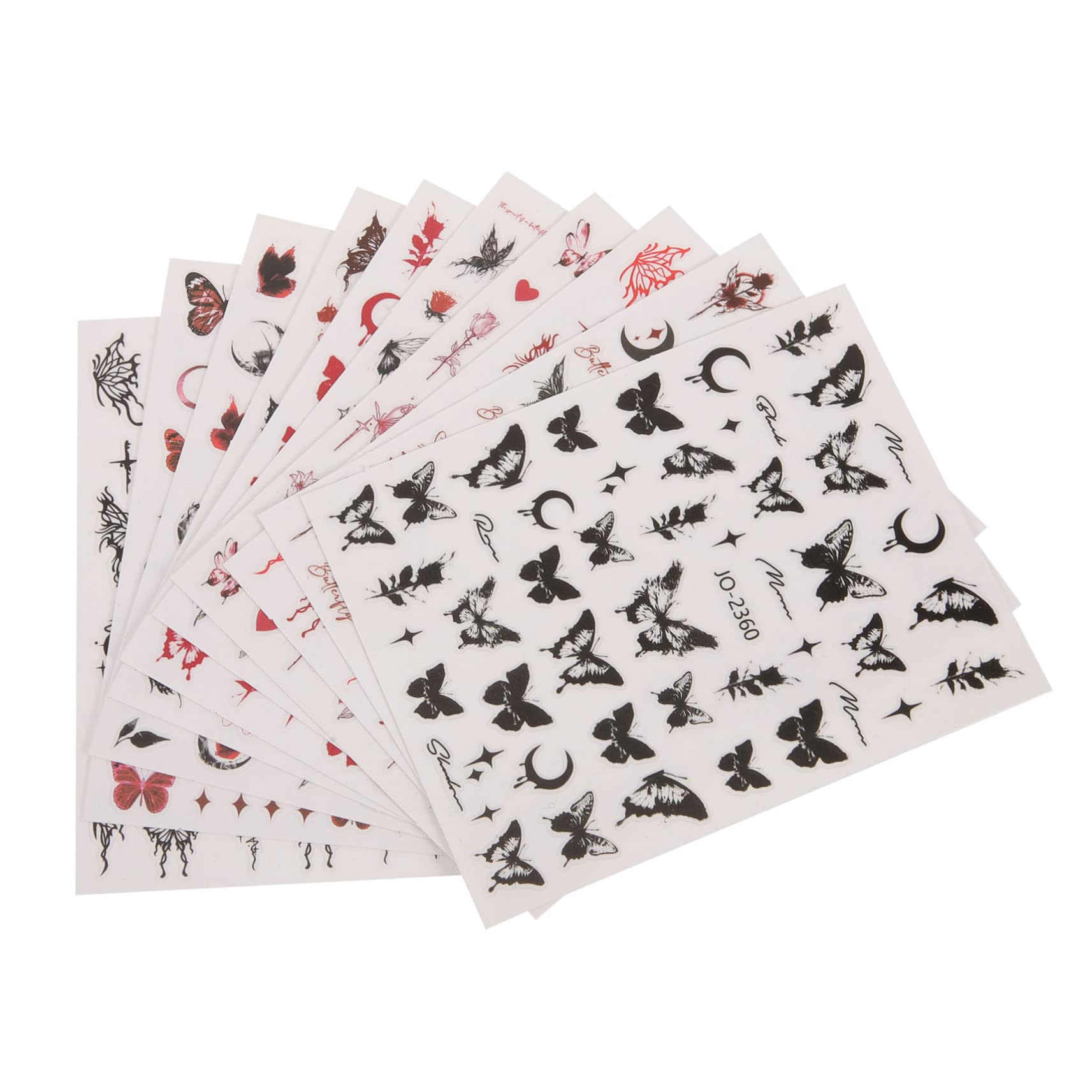 CALLARON 60fogli Adesivi Per Unghie Nail Art Stickers Per Decorazioni Estive e Invernali Facile Applicazione Per Design e Creativi Per e Speciali