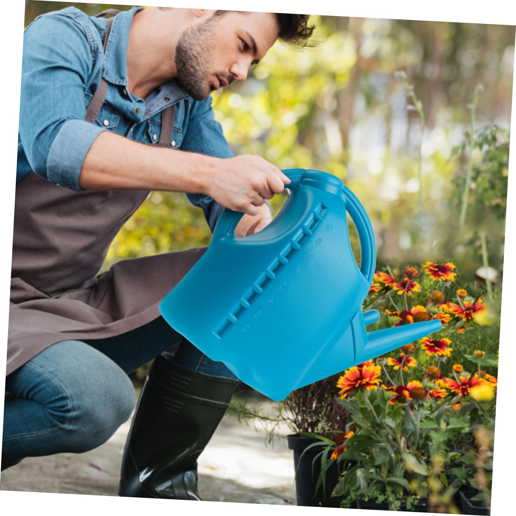 10l Kunststoff Gießkanne mit Langem Ausguss für Präzises Bewässern Großer Sprühflasche für Gartenpflanzen und Zimmerpflanzen