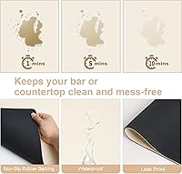 Vista 2 de ZLR Tapete de barra de café para encimeras (16 x 24 pulgadas, XL) – Tapete absorbente para secado de platos que oculta las manchas para máquinas