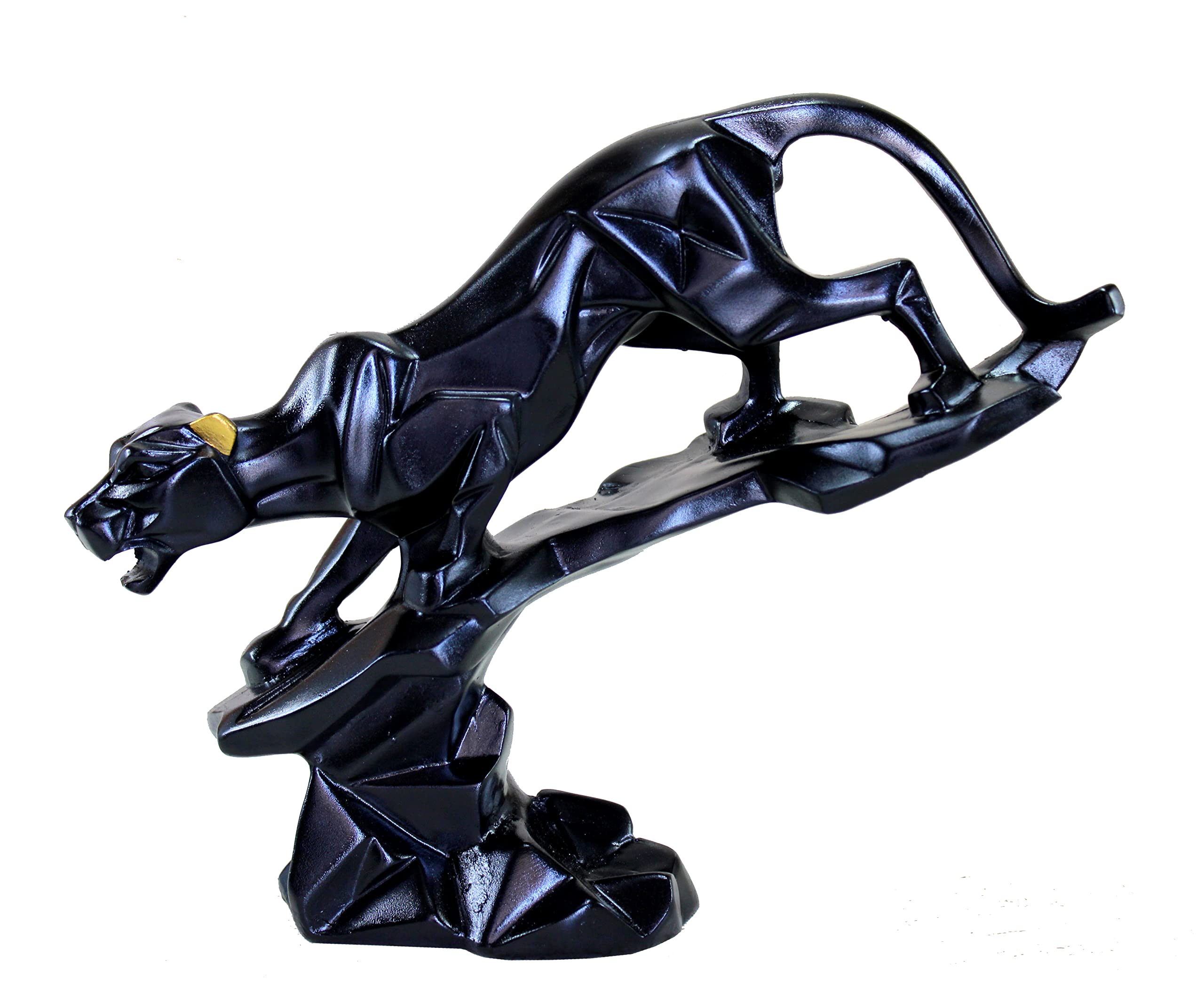 eSplanadeResin Black Panther Sculpture Statue Figurine Showpiece | Statement Decorative Item Home Decor - 9.5" Inches (Length)