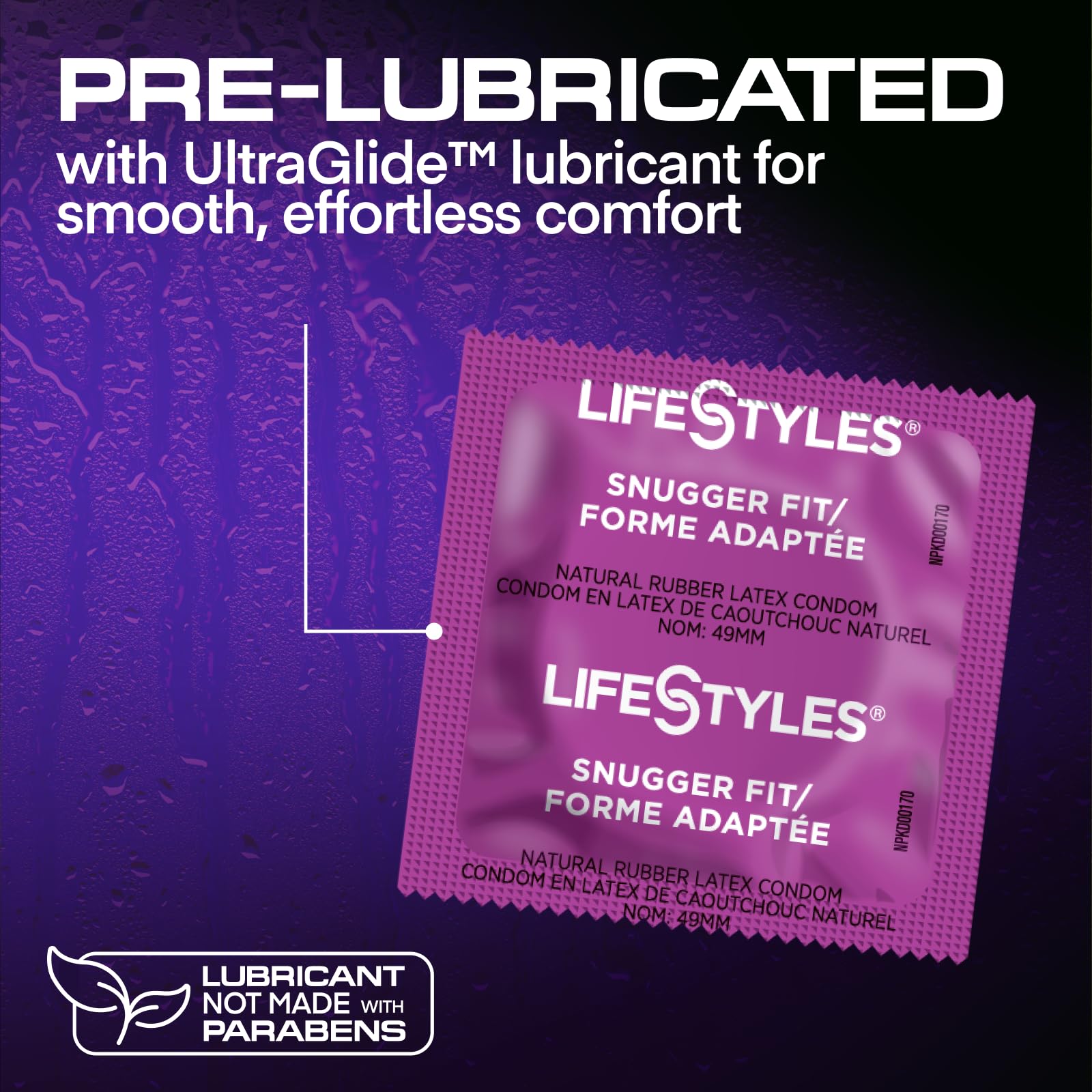 Amazon.com: Lifestyles Snugger Fit Natural Rubber and Lubricated Latex  Condoms Value Pack, 100 Count : Health & Household