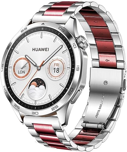 Vista 123 de Correas compatibles con Samsung Galaxy Watch de 1.81 pulgadas / Galaxy 3 de 1.772 pulgadas, correa de repuesto de metal de acero inoxidable para Azul