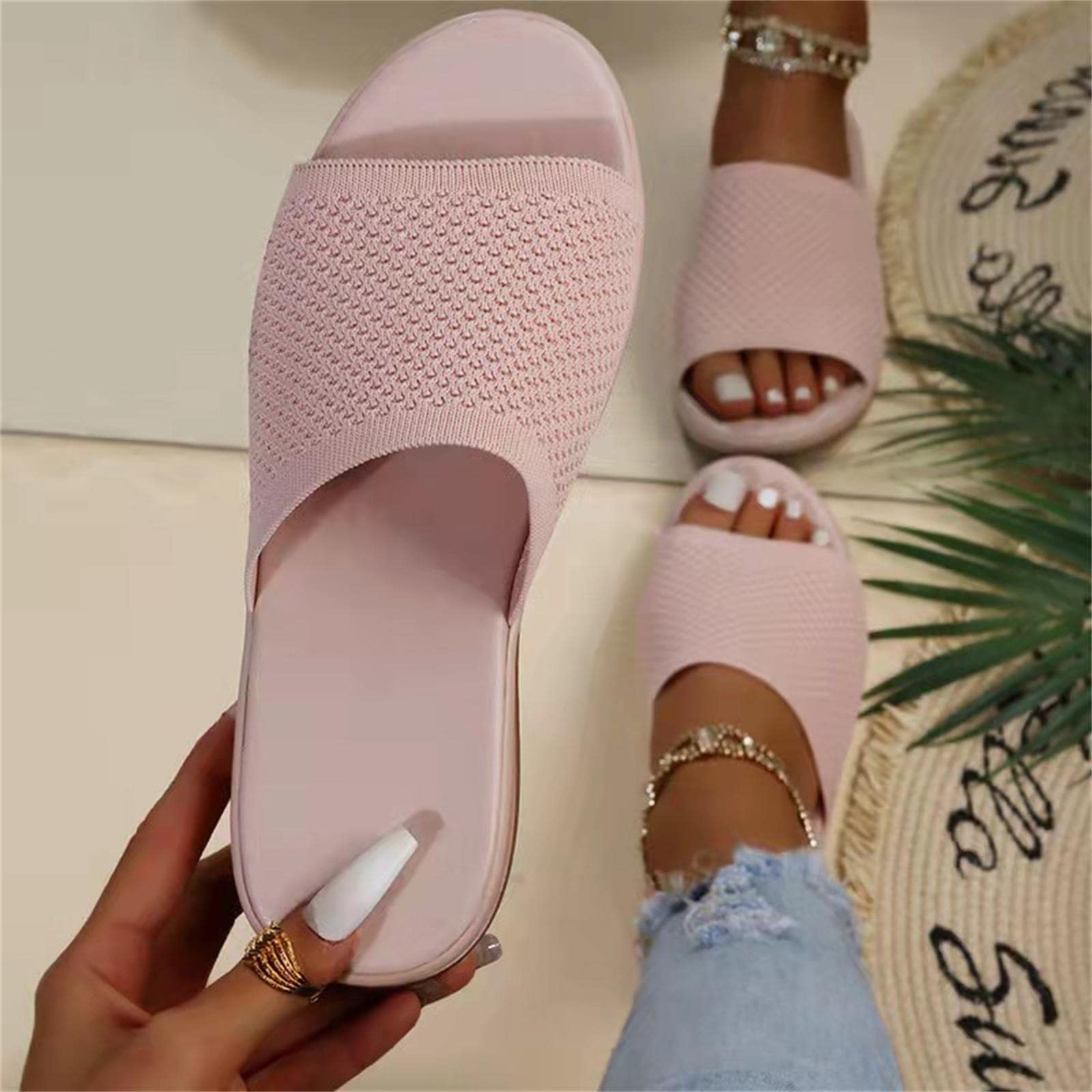Zapatilla Mujer baño Zapatos Tacones Bajos Zapatillas Zapatillas