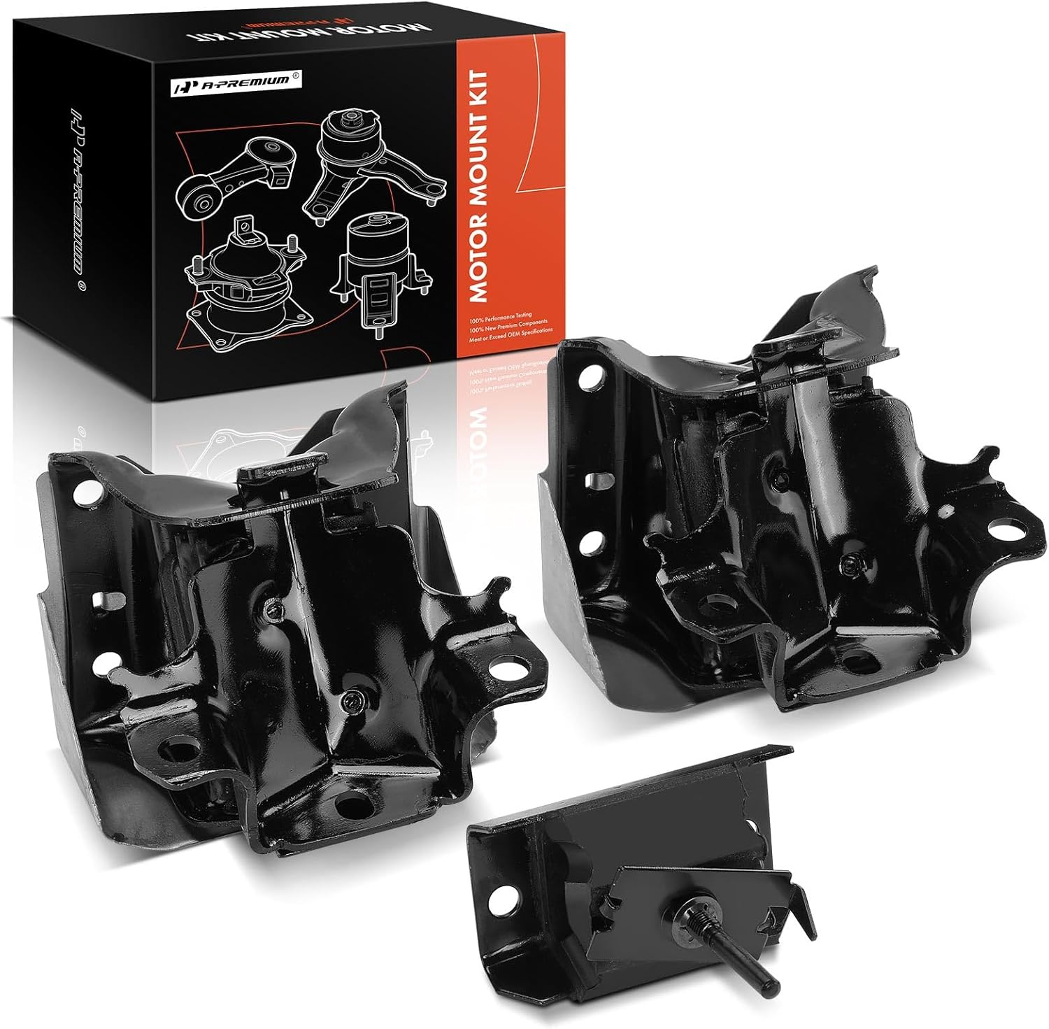 A-Premium 3PCS Engine Motor Mount and Transmission Mount Set Compatible with Chevrolet Express 1500 2500 3500 4500 & GMC Savana 1500 2500 3500 4500, 4.8L 5.3L 6.0L, Automatic Transmission